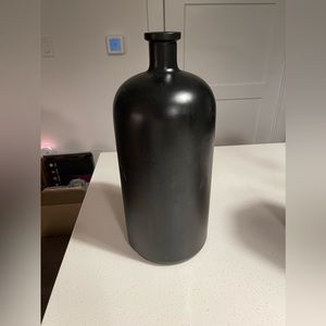 Tall black vase glass